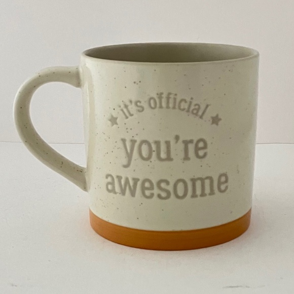 Threshold It's Official You're Awesome Embossed 16 oz. Stoneware Coffee Mug Cup - Picture 4 of 8